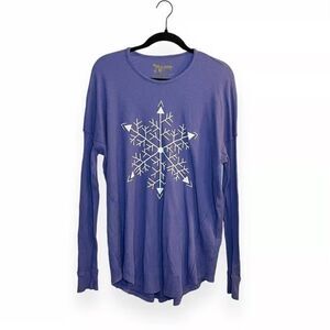 Show Me Your Mumu Crewneck Snowflake Thermal Knit Long Sleeve ❄️